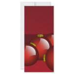 Red Ornaments Stationery Rack Card Design
