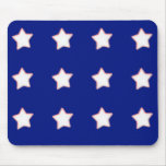 Red outlined White Stars on Blue Mousepad