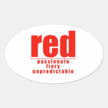 RED OVAL STICKER