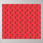 Red owl pattern posters