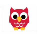 Red owl postcard