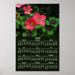 Red Oxalis Calendar ~ print~