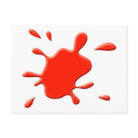 Red Paint Splodge postcards