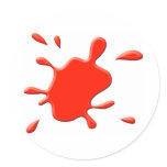 Red Paint Splodge stickers