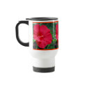 Red Painted Hibiscus mugs