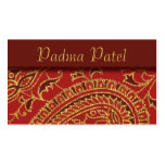 Red Paisley Business Card business cards