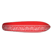 Red Paisley Skateboard Oldschool