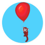 Red Panda Balloon Flight stickers