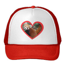 Red Panda Heart Trucker Hat