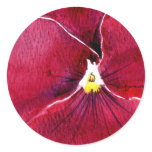 Red Pansy Wedding Stickers Envelope Seals