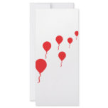 red party balloons icon rack cards