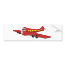 Red Passenger Jet Cartoon