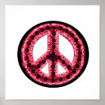 red  peace canvas poster