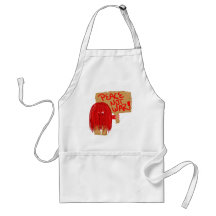 Red peace not war apron