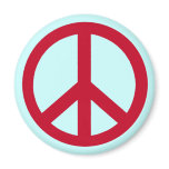 Red Peace Sign Products Refrigerator Magnets