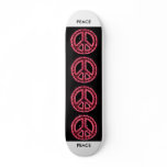 red peace sign skateboard