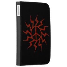 Red Peace Sign Star Kindle Cases