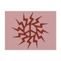 Red Peace Sign Star