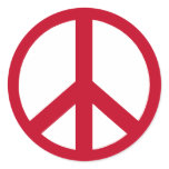 Red Peace Sign stickers