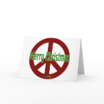 Red Peace sign with Merry Christmas cards
