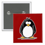 Red penguin button