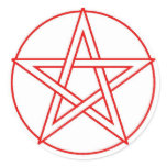 Red Pentacle stickers