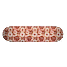 Red Pentagon Pattern Custom Skate Board
