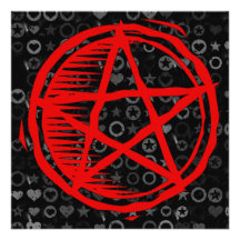 Red Pentagram Invites