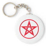 Red Pentagram Pentacle keychains
