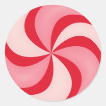 Red Peppermint Candy Swirls Sticker