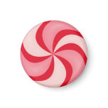 Red Peppermint Swirly Candy Magnet