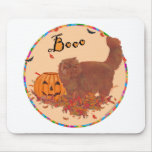 Red Persian Cat Halloween Mouse Mats