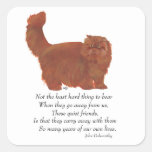 Red Persian Cat Rainbow Bridge Sticker