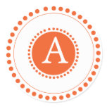Red -Personalised envelope seals Round Sticker