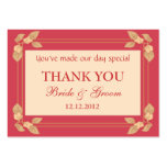 Red Personalised Wedding Favour Gift Tags
