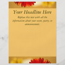 Red Petals on Yellow Flyers