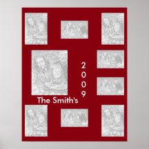 Red Photo Collage 2009 Posters