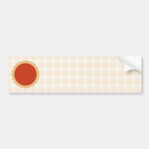 Red Pie. Strawberry Tart. Beige Check. Bumper Sticker