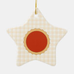 Red Pie. Strawberry Tart. Beige Check. ornaments