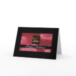 Red Pink Coneflower Happy Birthday Card
