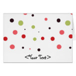 Red Pink Green and Black Polka Dots cards