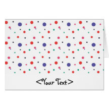 Red Pink Green and Black Polka Dots Cards