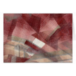 Red pink grey plaid collage stripes pattern design card