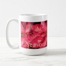 Red Pink Poinsettias Mug