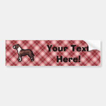 Red Pitbull Bumper Sticker