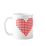 Red pixel heart mug