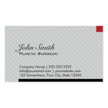 Red Pixel Plastic Surgeon Business Card