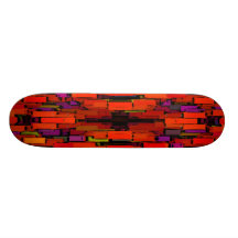 Red Pixelized Skateboard