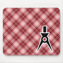 Red Plaid Architect Mousemat