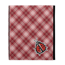 Red Plaid Cute Ladybug iPad Case